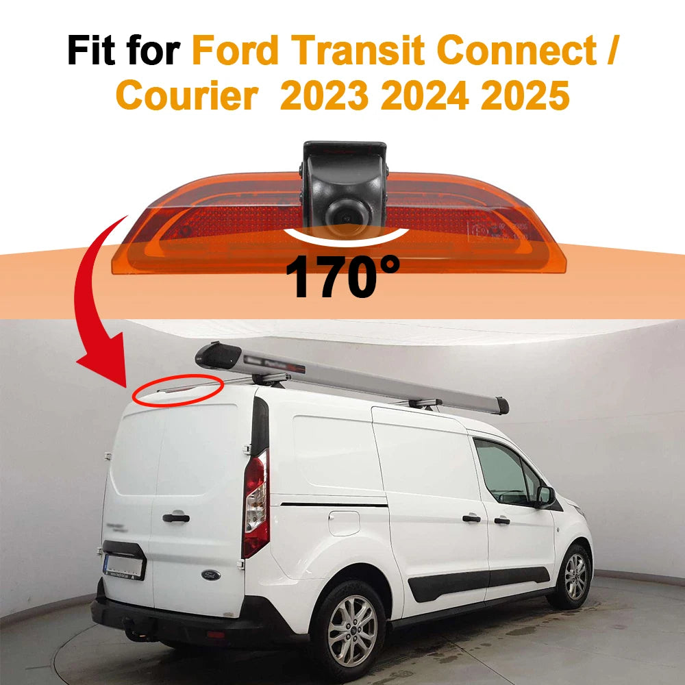 Caméra de recul AHD/CVBS intégrée au 3ème feu stop - Ford Transit Connect/Courier 2023-2025