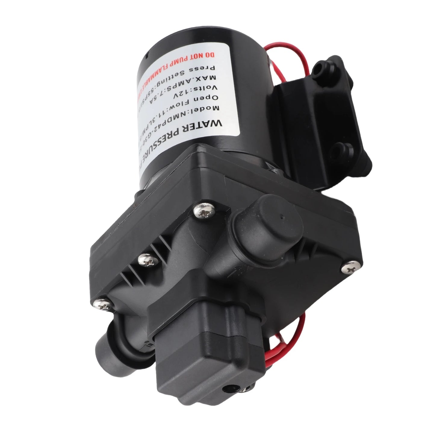 12V Self-Priming Water Pump 55 PSI – 3 GPM for Camper, Caravan, and Motorhome
