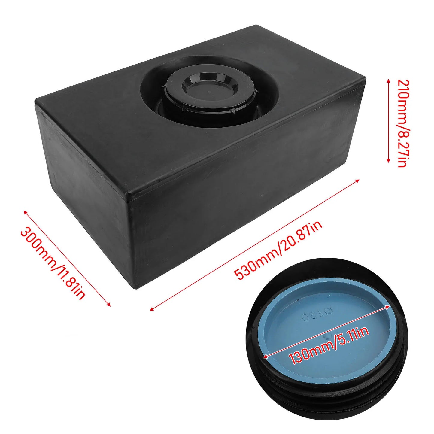 Réservoir d'Eau Potable pour Camping-car et Caravane – 30 L (8 Gallons)