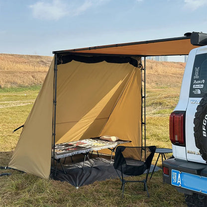 Triangular Side Car and Camper Awning - Waterproof 3000mm+ · Insect Net · UV50+ · Aluminum · 200x300cm