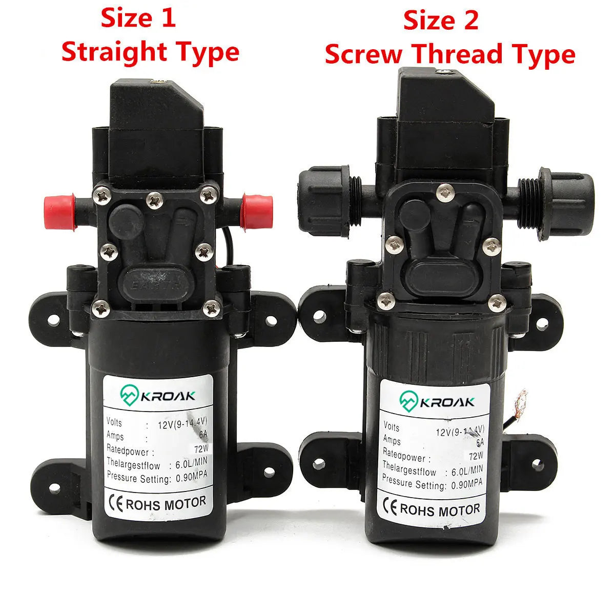 Bomba de Agua 12V de Diafragma con Presostato – 6 L/min para Camper y Autocaravana