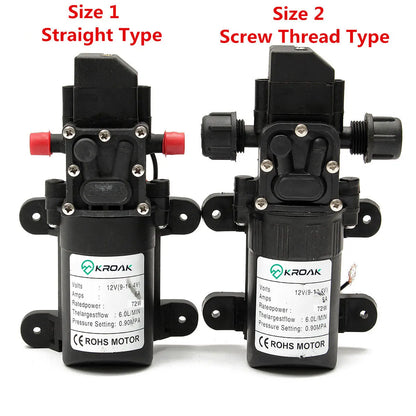Bomba de Agua 12V de Diafragma con Presostato – 6 L/min para Camper y Autocaravana