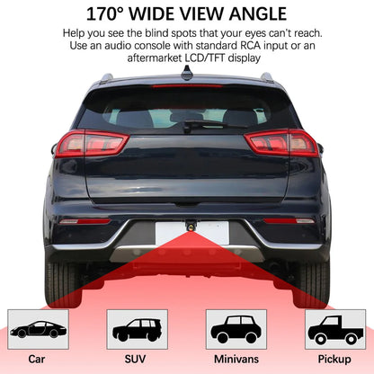 Cámara de Marcha Atrás Everso 170° HD 1000TVL con Visión Nocturna para Coche – Universal 12V