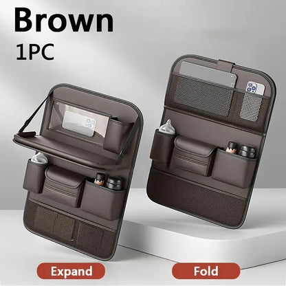 Organisateur de Siège Arrière - Cuir Résistant et Imperméable (Grande Capacité)