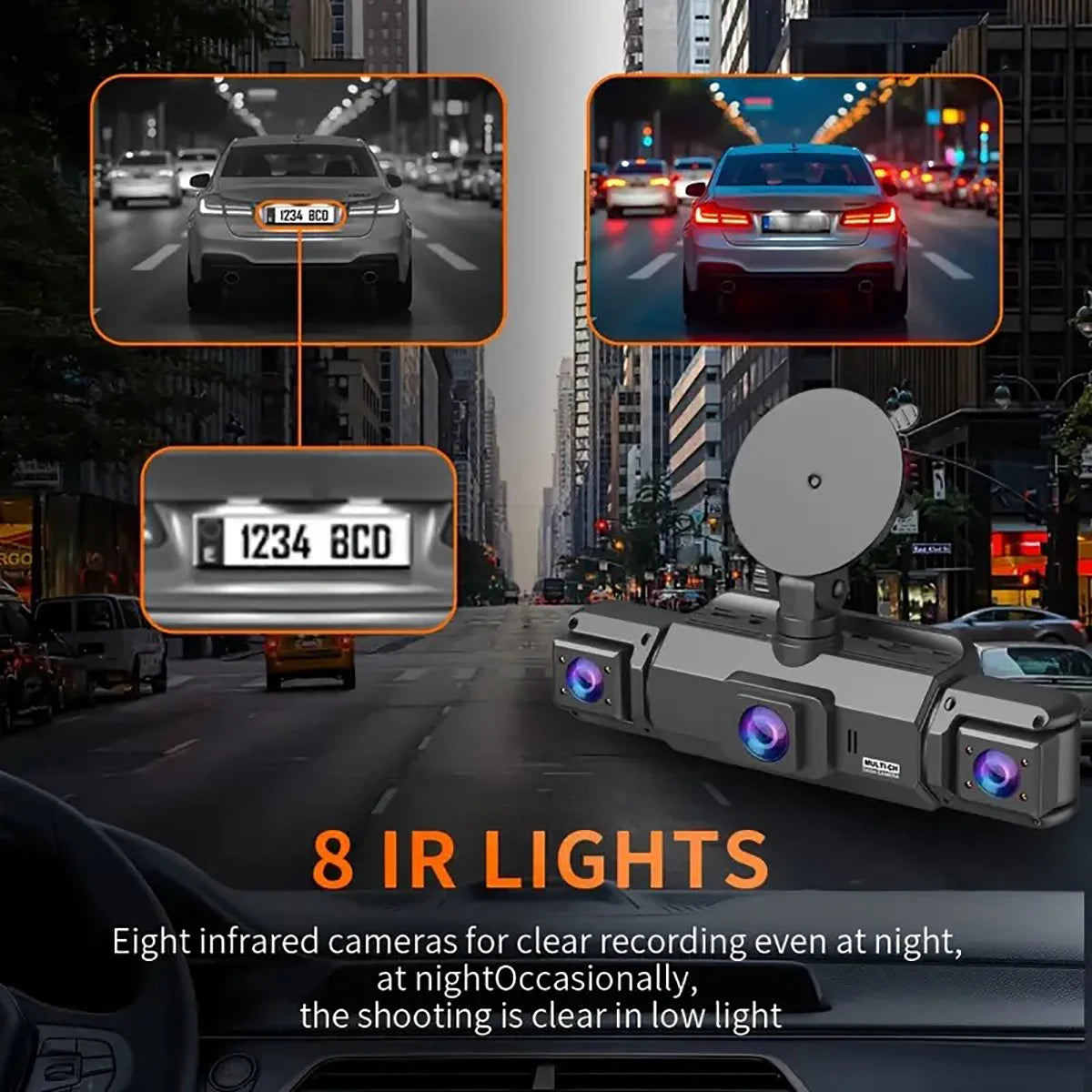 Dashcam 4 Cámaras Full HD 1080P - Grabación 360° para Camper