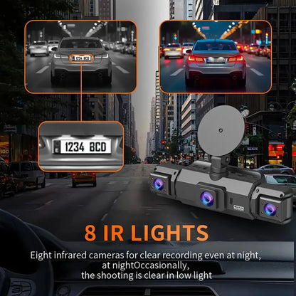 Dashcam 4 Cámaras Full HD 1080P - Grabación 360° para Camper
