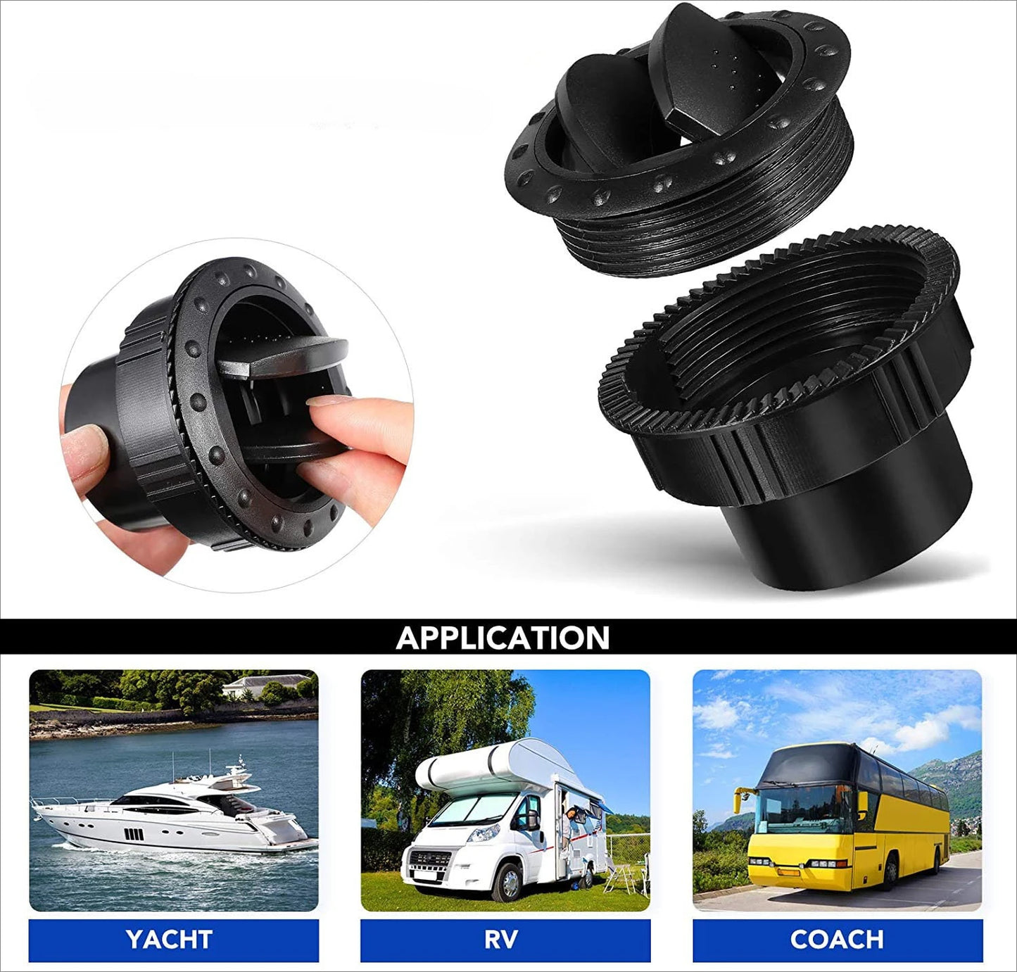 Salida de Aire Acondicionado Giratoria para Camper