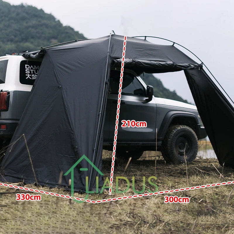 Car and Camper Side Awning - Waterproof · UV Protection · Express Setup · Aluminum · 300x330cm