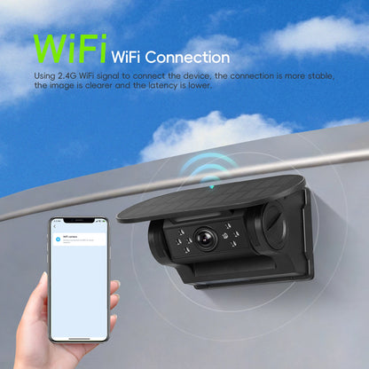 Universal - Cámara WiFi Solar 720P - Visión Nocturna + Magnética Impermeable para RV