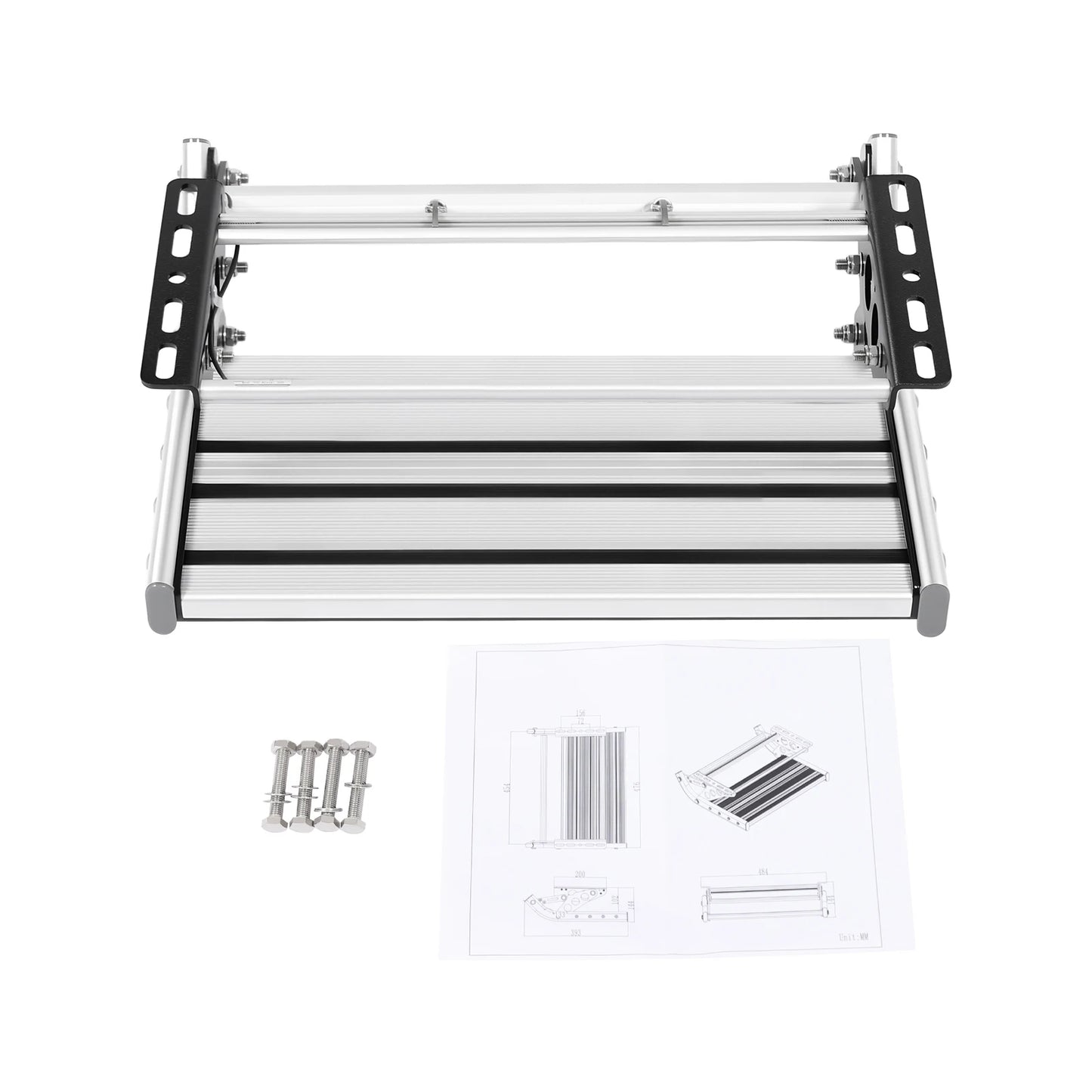 Escalón Plegable de Aluminio con Luz LED 12V para Camper y Autocaravana – Antideslizante