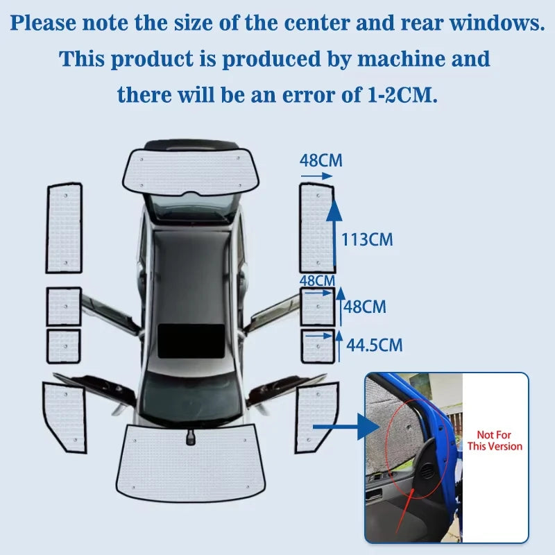 Parasol para Ventanas VW Transporter T5 LWB