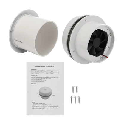 ventilador de Techo Eléctrico 12V para Caravana, Autocaravana y Barco – Comet Mushroom, 60m³/h