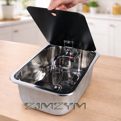 RV Premium Round/Square Sink with Faucet Included 