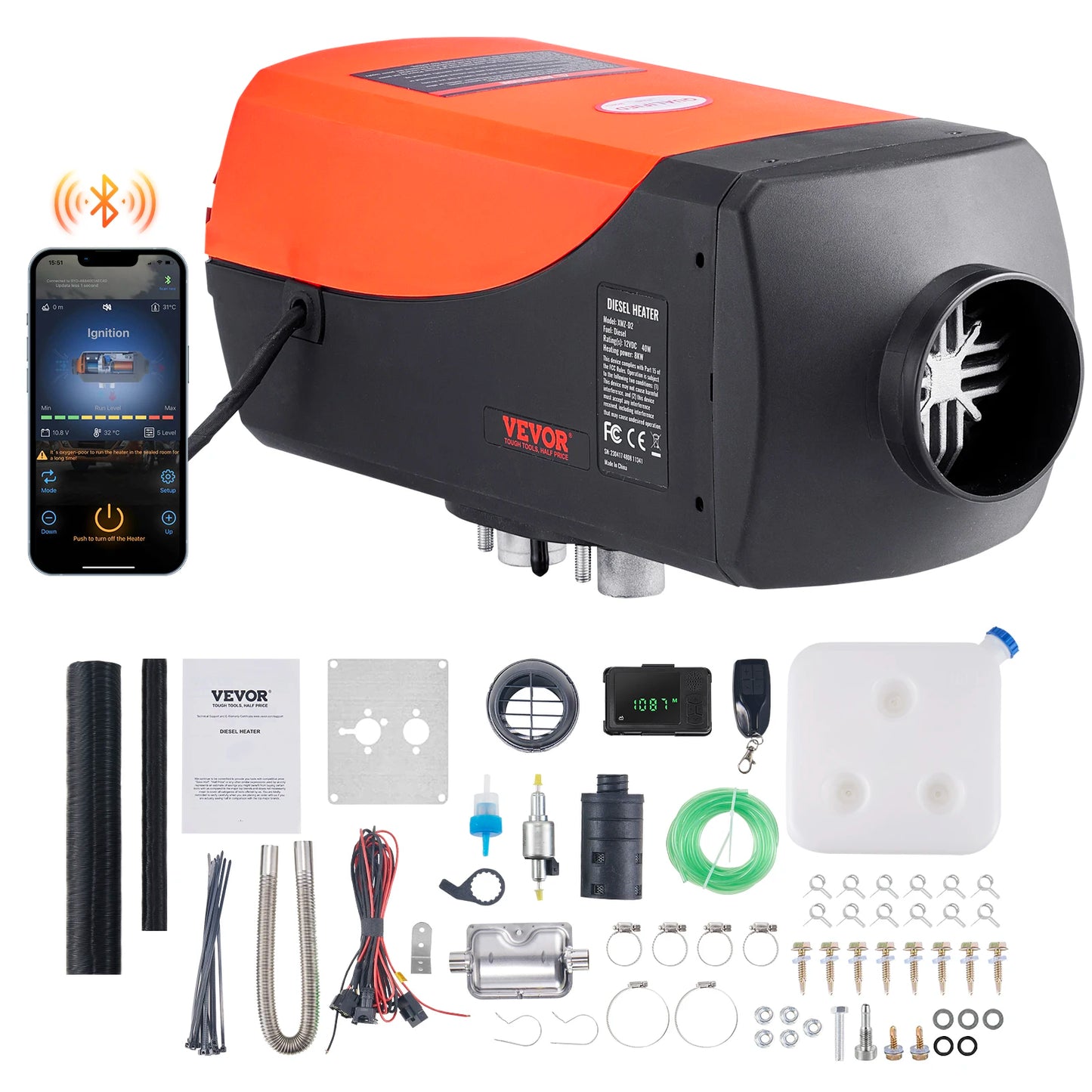 Calefactor Diésel Portátil 8KW  – Calor Rápido y Seguro