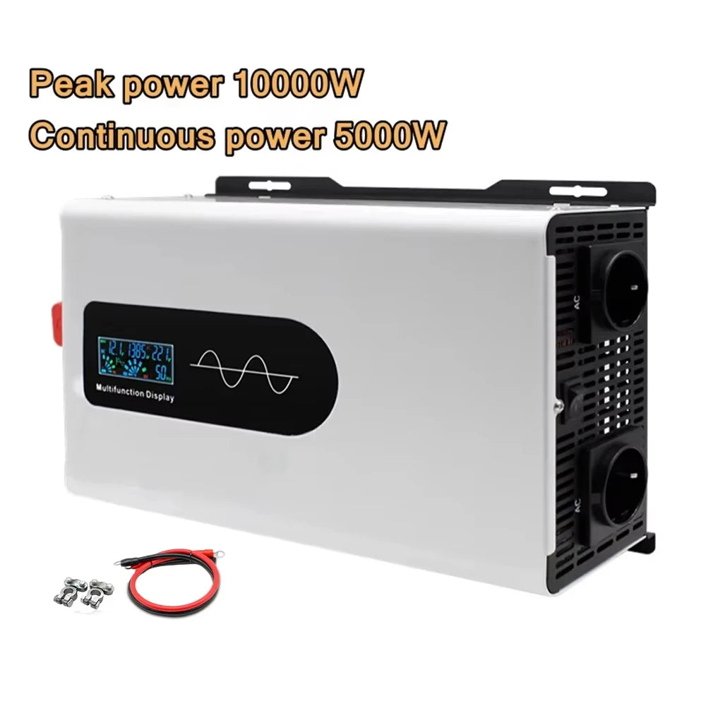 Inversor de Corriente Onda Pura 12V–96V a 230V Alta Potencia | Inversor DC/AC para RV, Camper y Vehículos