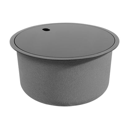 Round Kitchen Sink in 304 Stainless Steel with Nano Coating – Single Deep Bowl for Home and RV
