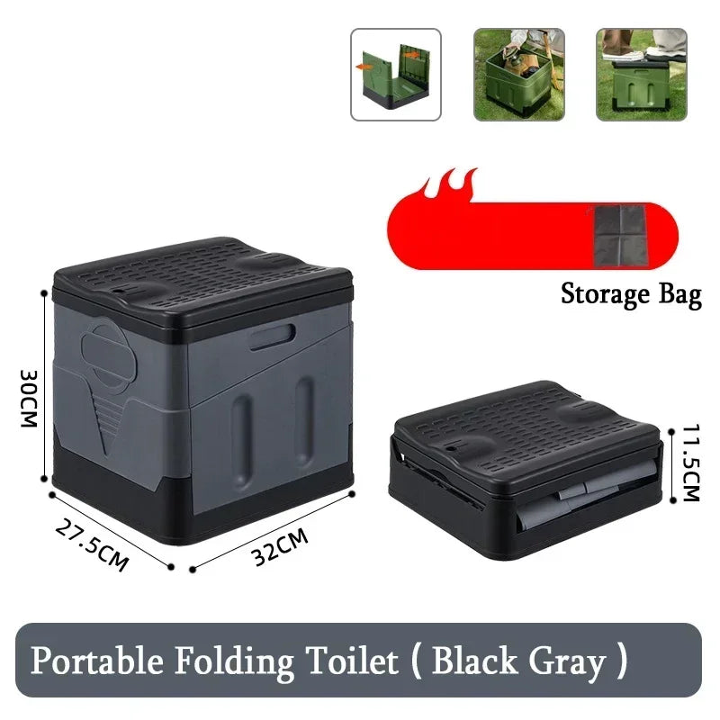 WC Portátil Plegable Multifunción | Baño de Camping Compacto y Resistente | Hasta 300 kg