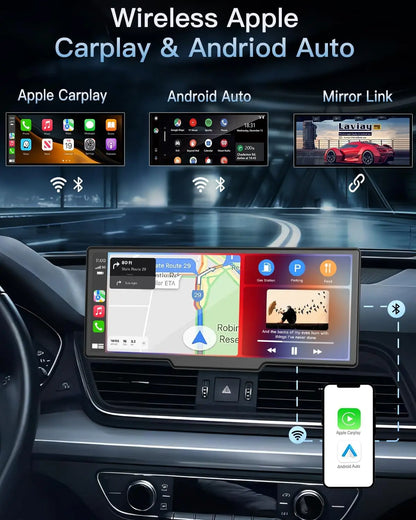 Dashcam 4K con CarPlay/Android Auto Inalámbrico - T80D/T82D