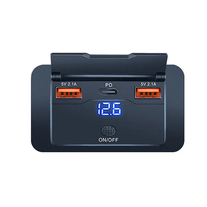 Cargador USB Empotrable 12–24V con PD y QC3.0