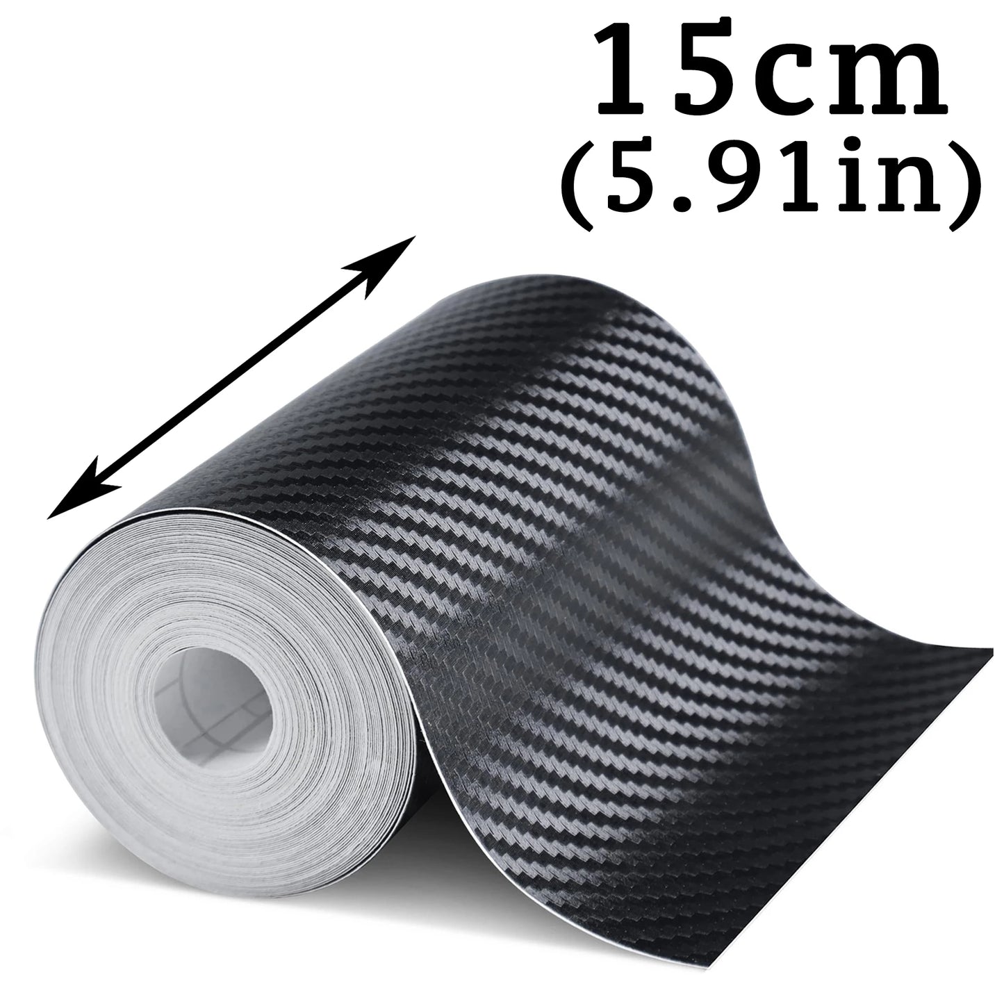 Cinta Protectora 3D Fibra de Carbono | Nano Tape Adhesiva Antirrayaduras para Puertas y Espejos | 1–10 m