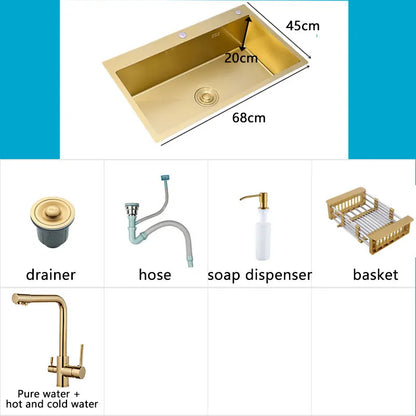 Gold Kitchen Sink, various models and sizes 