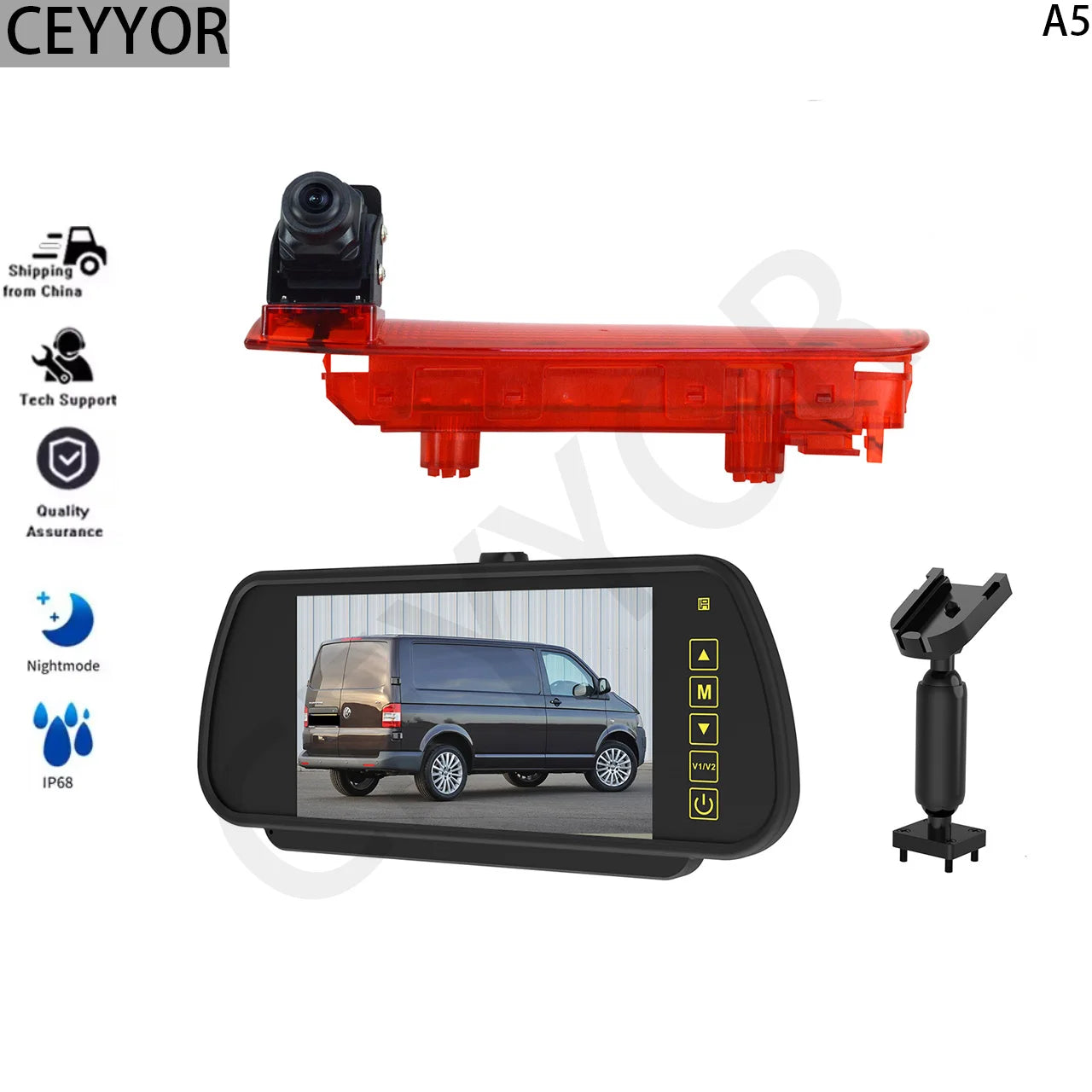VW Transporter T5/T6 - Cámara Marcha Atrás con Monitor 7"
