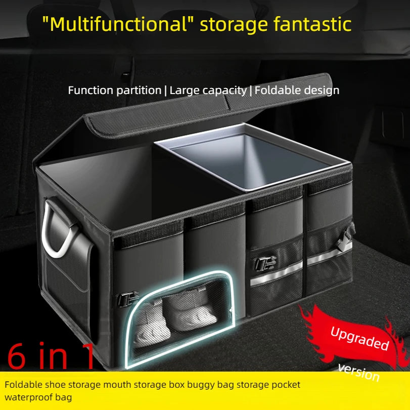 Organizador de Maletero de Cuero Ajustable