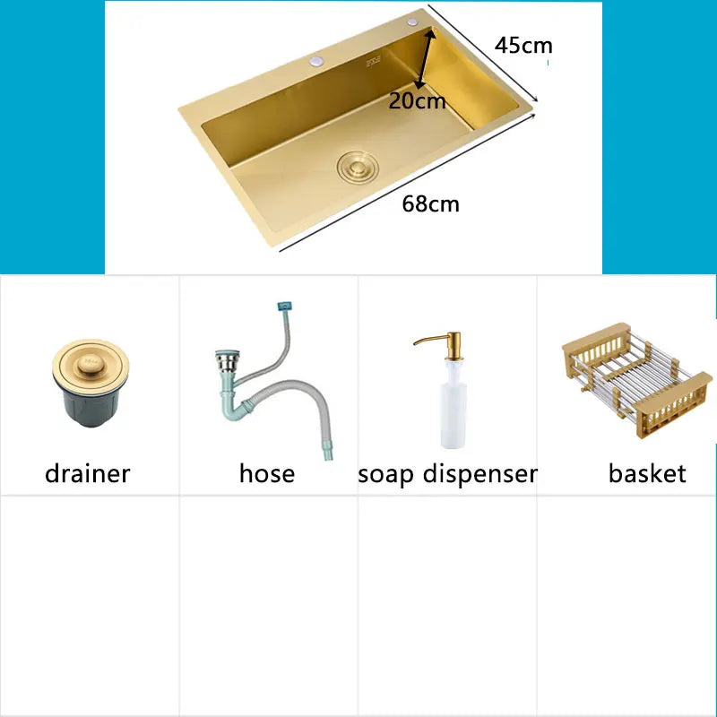 Gold Kitchen Sink, various models and sizes 