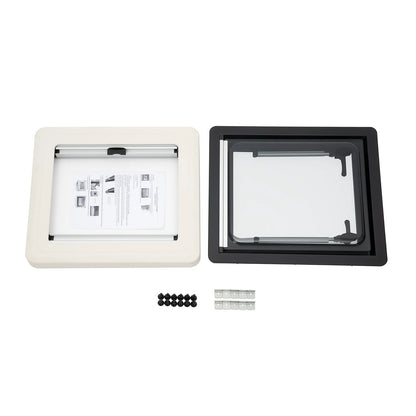 Fenêtre d'aération à ouverture par pression pour camping-car et caravane 450×500 mm