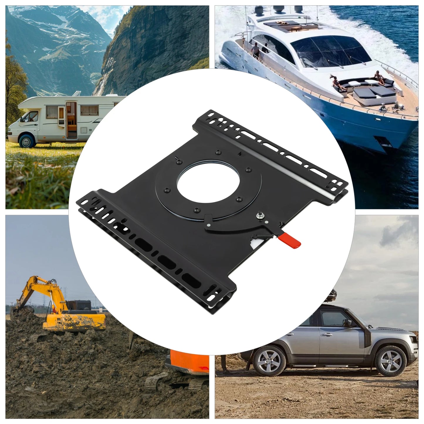 Base giratoria 360° para asiento de furgonetas