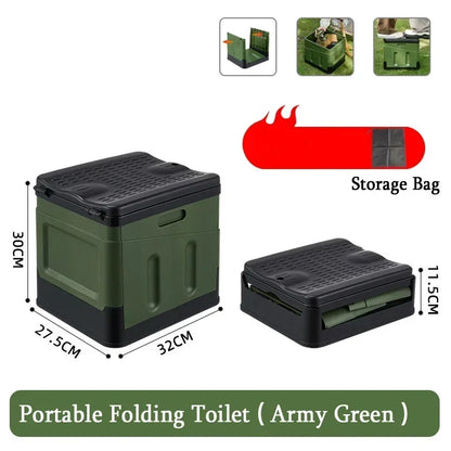 WC Portátil Plegable Multifunción | Baño de Camping Compacto y Resistente | Hasta 300 kg