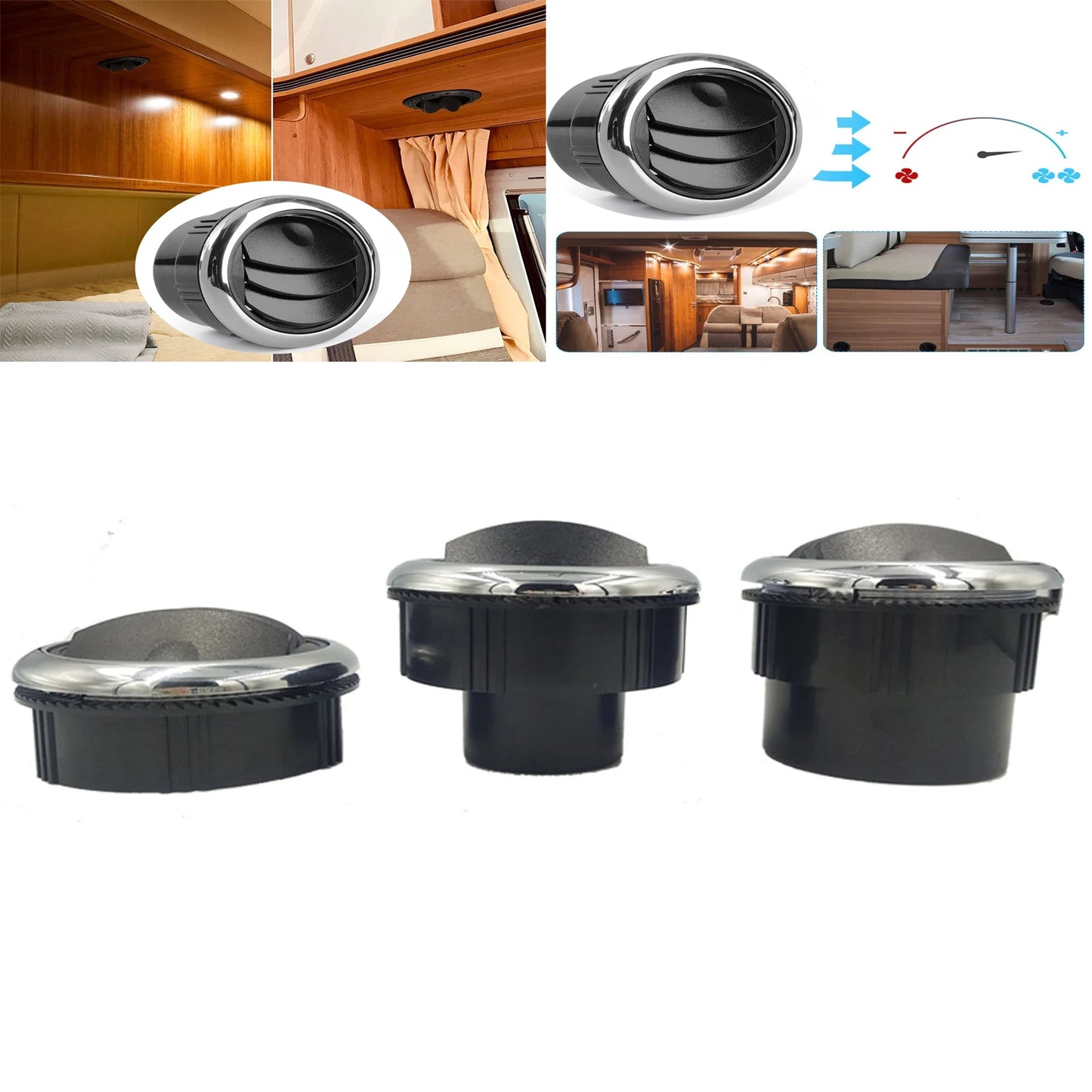 Salida de Aire Acondicionado Giratoria para Camper