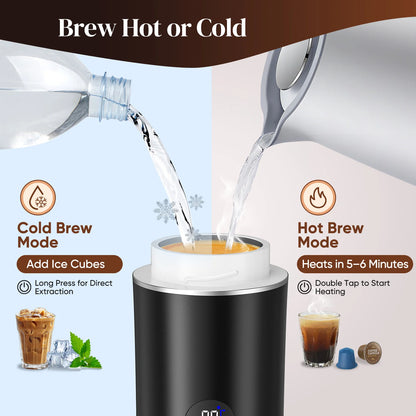 Cafetera Espresso Portátil 7500mAh - 3-en-1 + Café Frío/Caliente