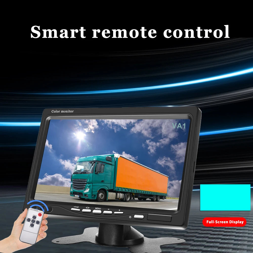 Kit Cámara de Marcha Atrás con Monitor LCD de 7” y Visión Nocturna IR para Camper, RV, Camión y Autobús