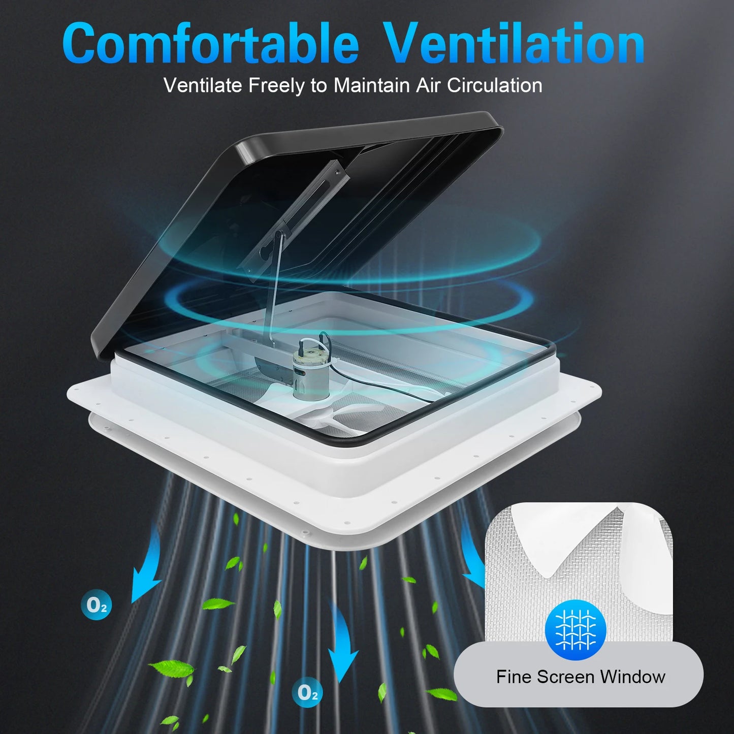 42x42 cm Roof Skylight for RV and Caravan
