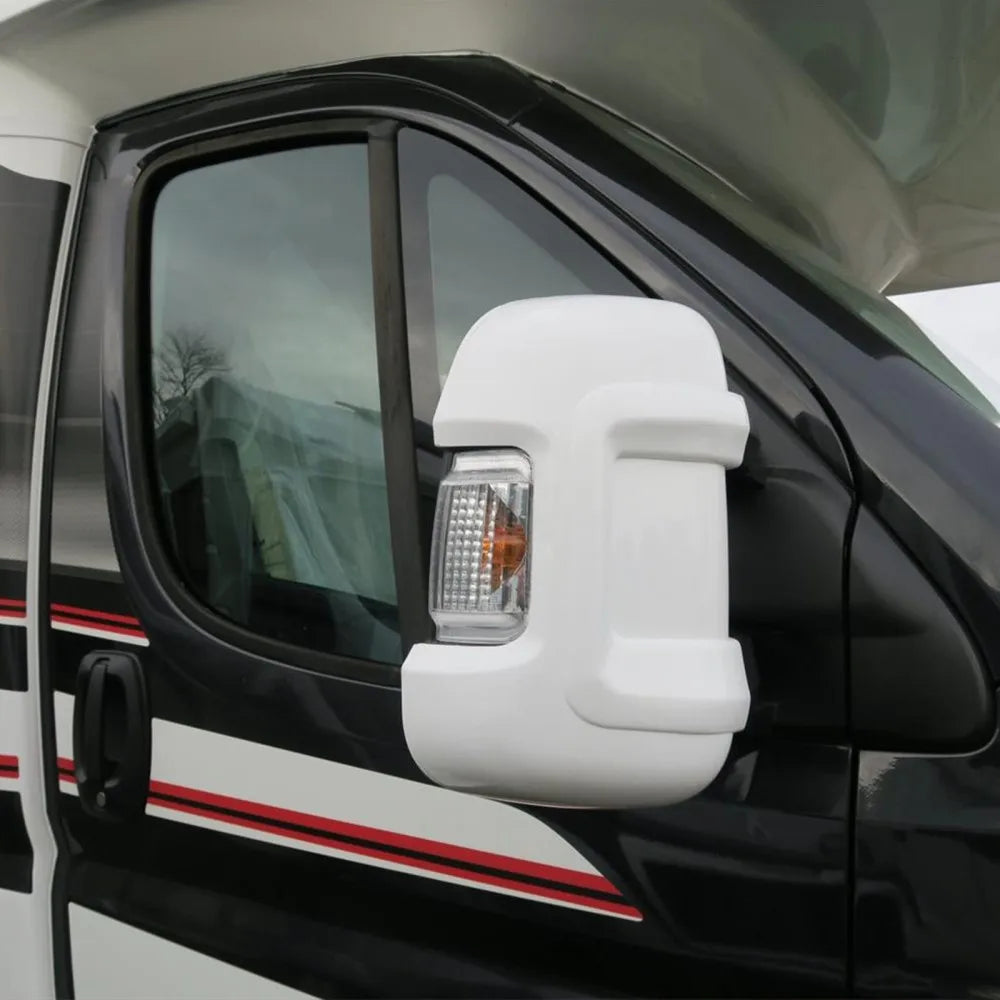 Protectores de Espejos Laterales para Autocaravana – Fiat Ducato, Peugeot Boxer, Citroën Relay – Par Blanco