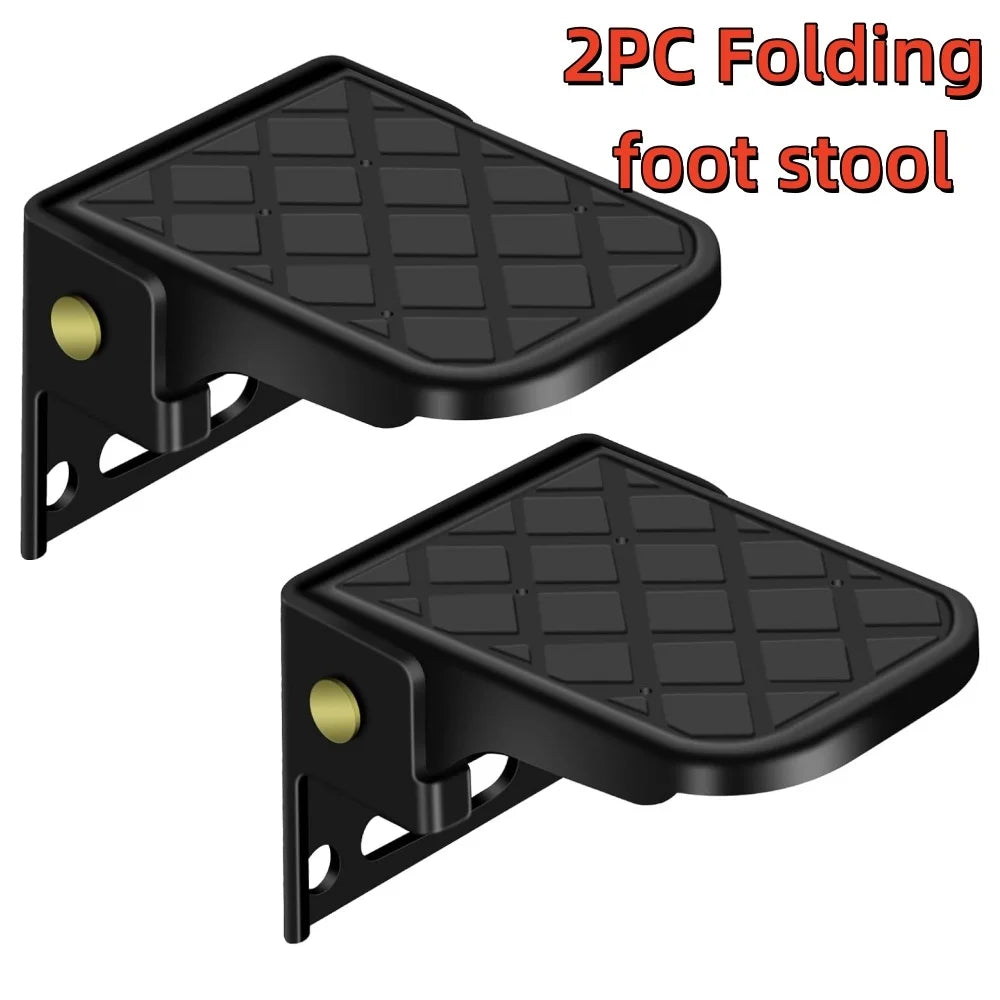 Folding Aluminum Steps for Camper Vans and Motorhomes – Non-Slip (Pack of 2)