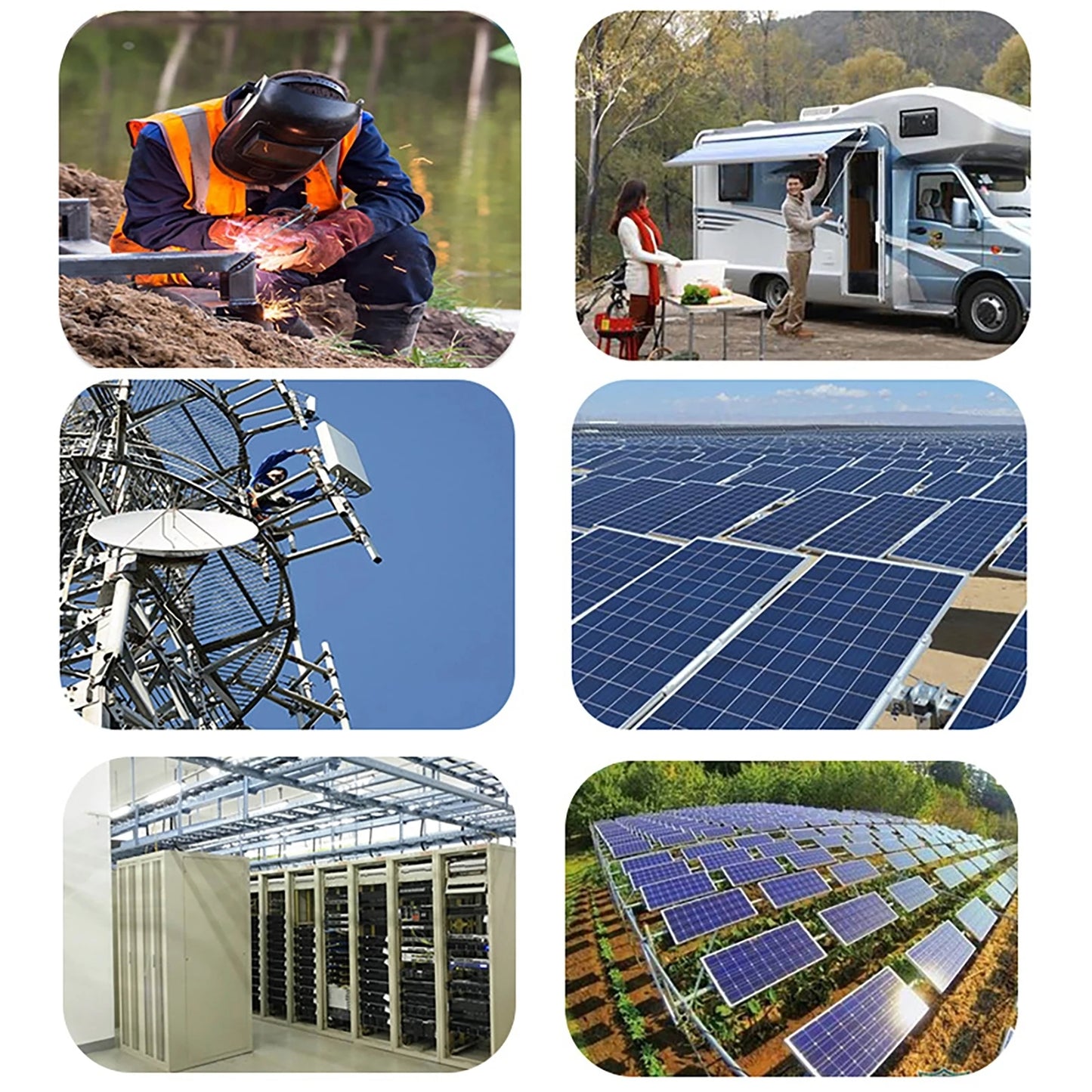 Inversor de Corriente Onda Pura 12V–96V a 230V Alta Potencia | Inversor DC/AC para RV, Camper y Vehículos