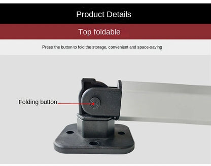 Mesa Plegable para RV con Pata Ajustable | Mesa Exterior y Interior de Aluminio Reforzado, Desmontable y Regulable