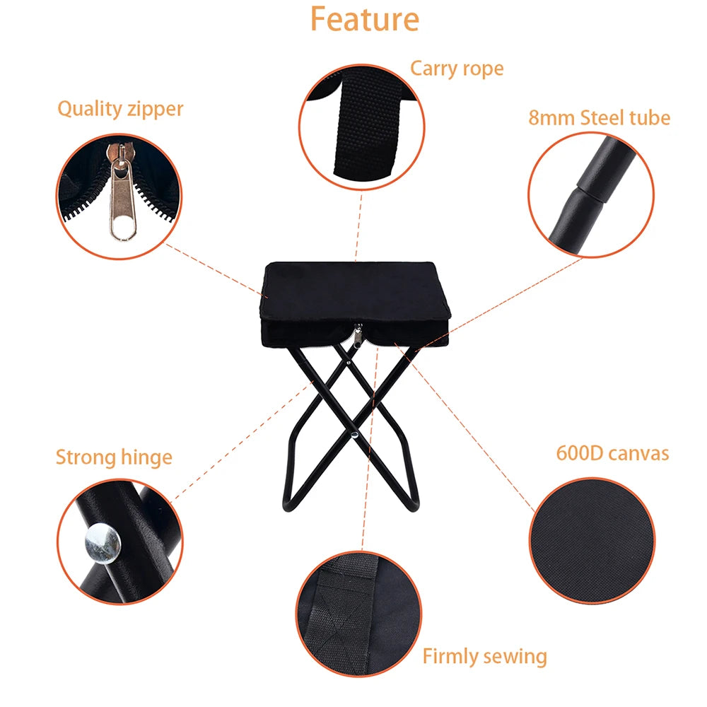 Set de Mesa Plegable con 2 Taburetes – Camping y Exterior