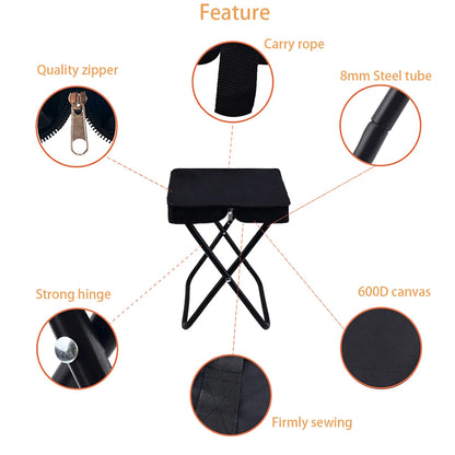 Set de Mesa Plegable con 2 Taburetes – Camping y Exterior