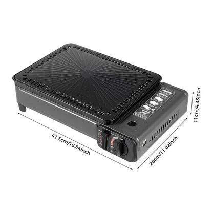 Hornillo Gas Acero Inox - Encendido Integrado + Portátil para Camping y RV