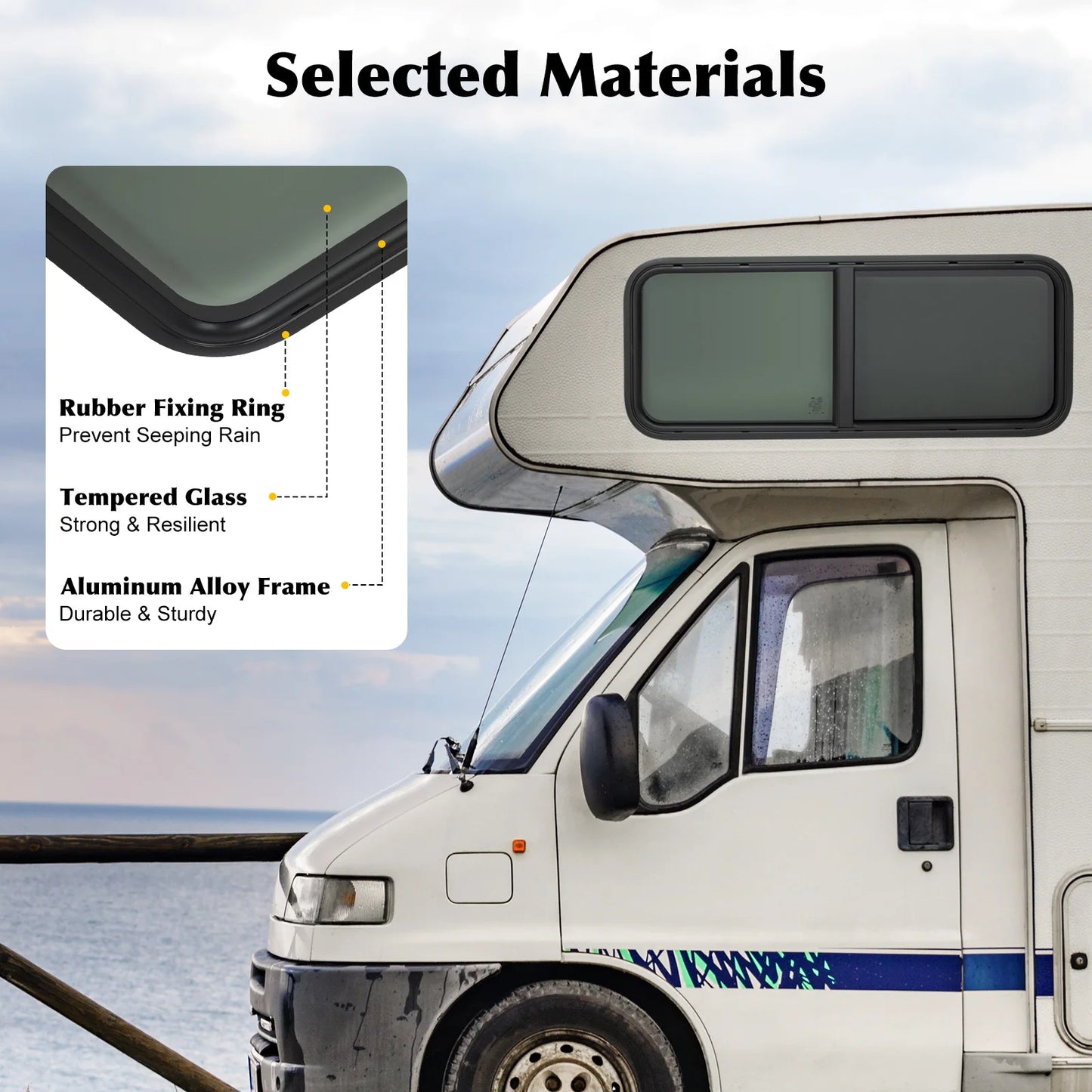 Fenêtre coulissante pour caravane et camping-car