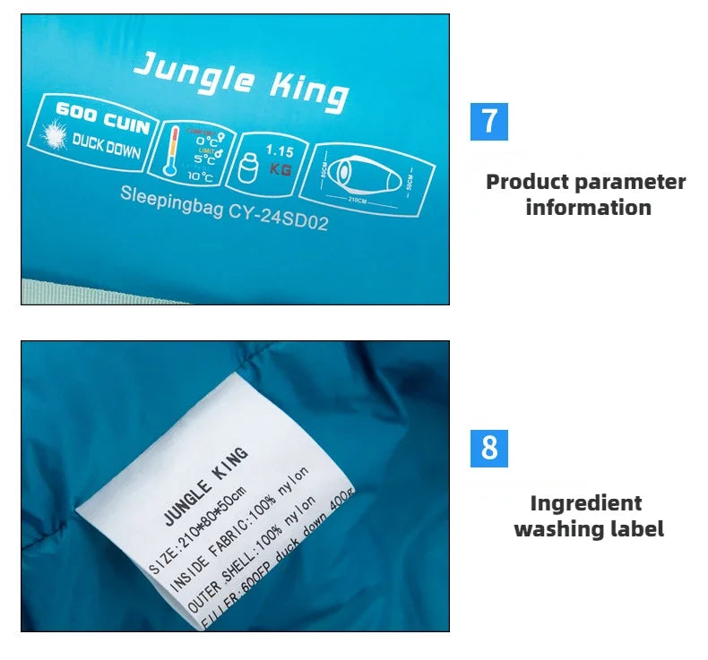 Sac de couchage en duvet de canard | 3 saisons