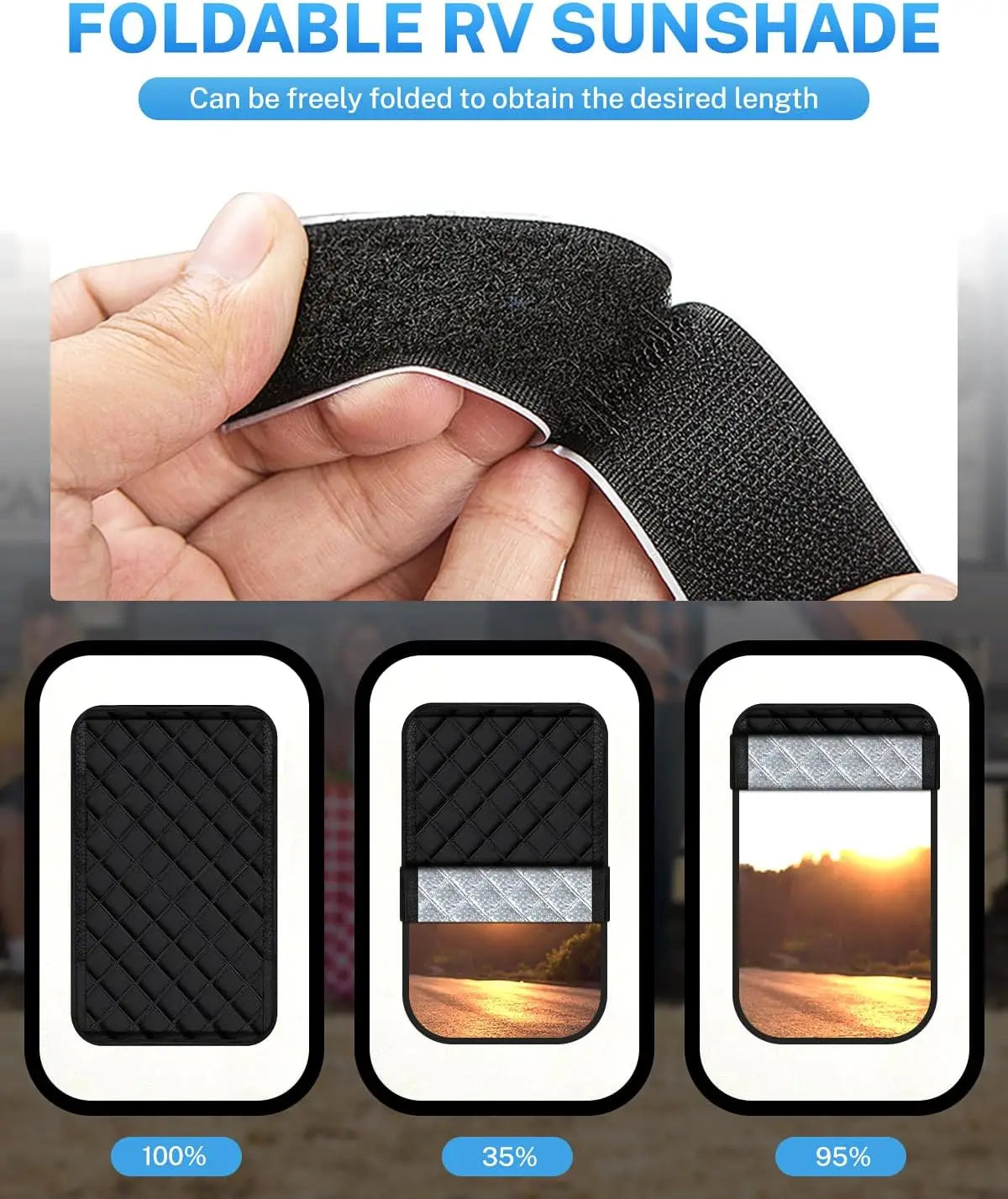 Motorhome Door Window Sunshade 
