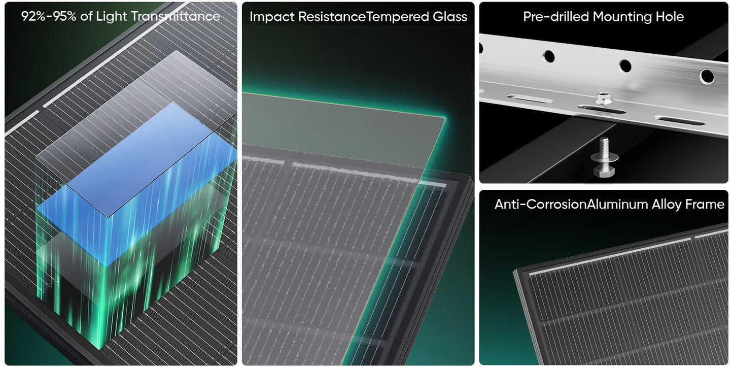Panel Solar Monocristalino 200W 12V para Camper y Hogar