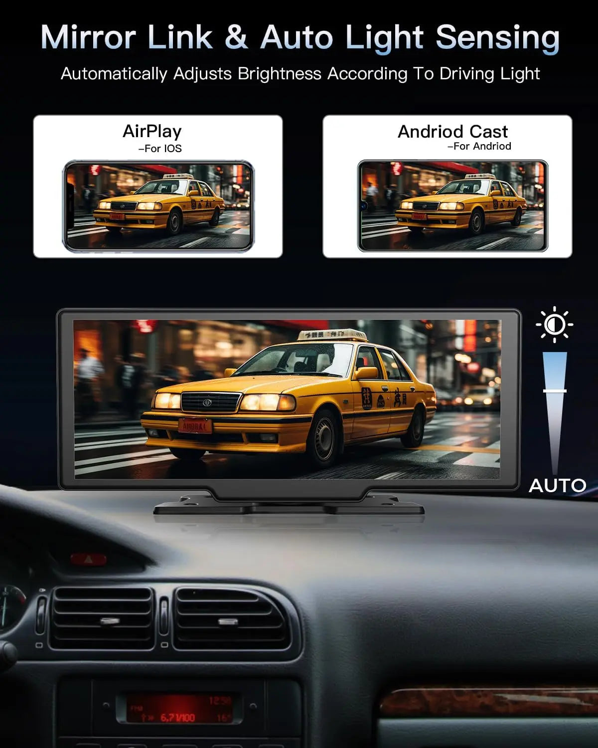 Dashcam 4K con CarPlay/Android Auto Inalámbrico - T80D/T82D