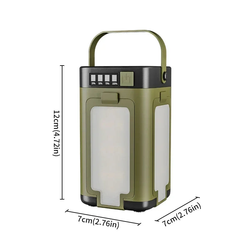 Lampe solaire pliable 2000 mAh – Lumière de camping + Power Bank + Lampe de poche 3-en-1 Description :
