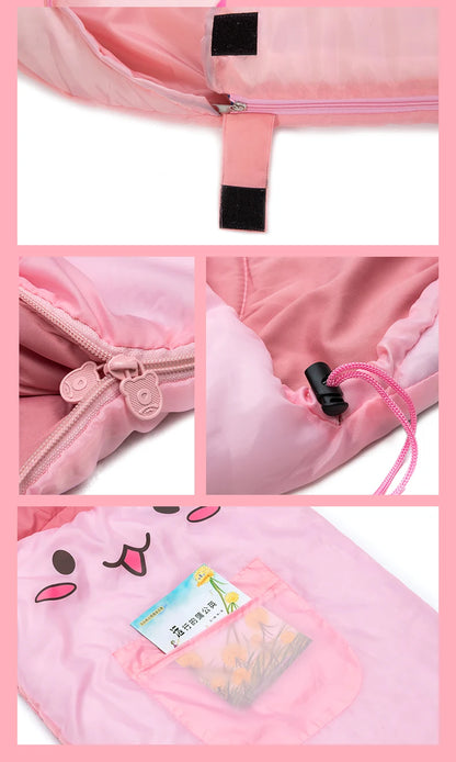 Sac de couchage enfant à motifs animaux | Été | Léger et confortable