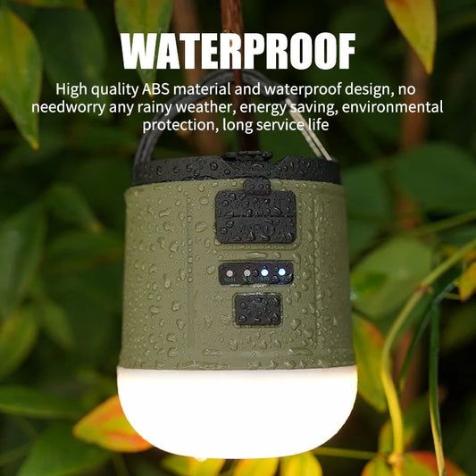 Lampe de camping dynamo - LED rechargeable + manivelle de secours (8h de lumière)